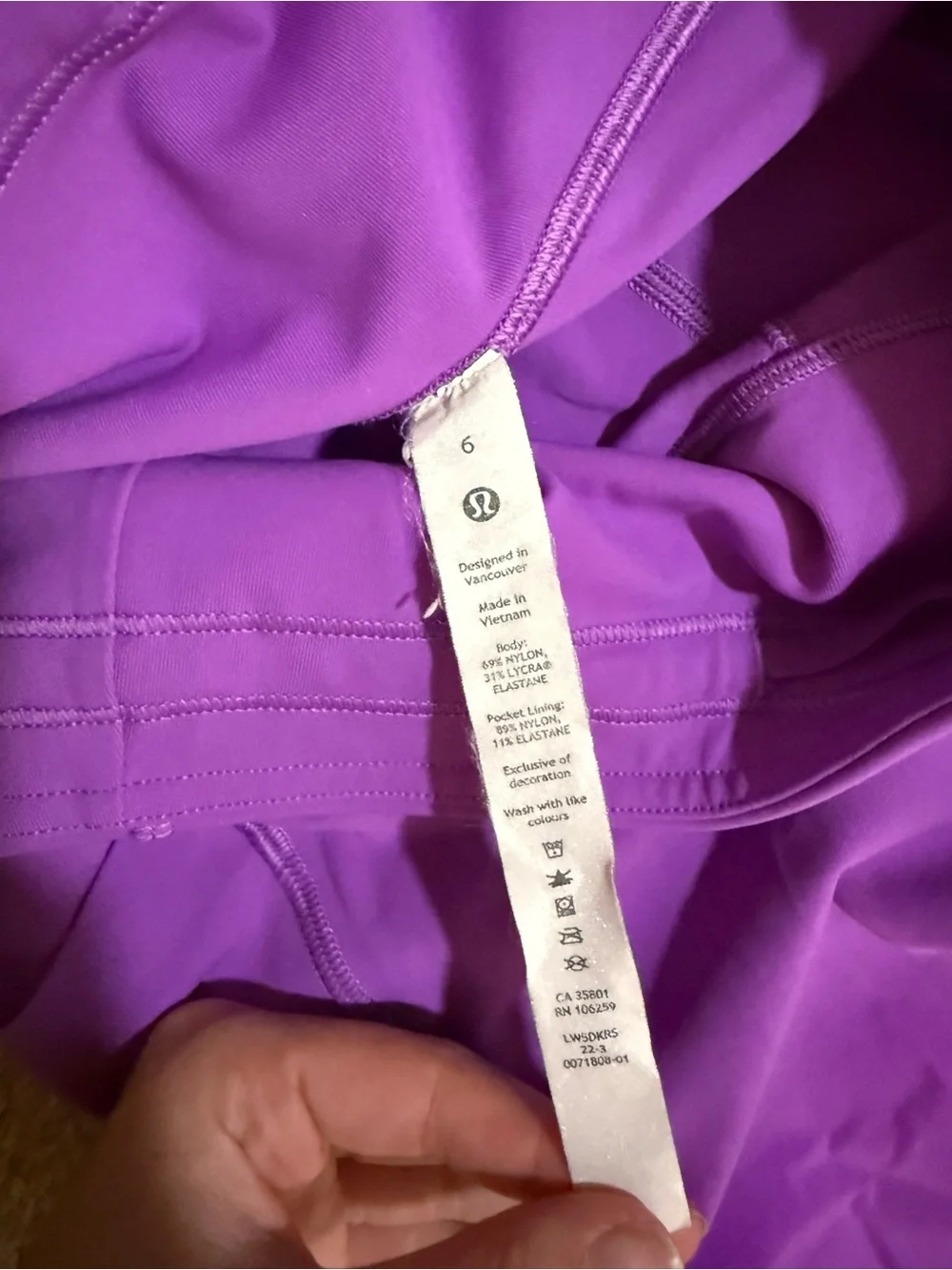 Purple Lululemon High-Waist Active Leggings